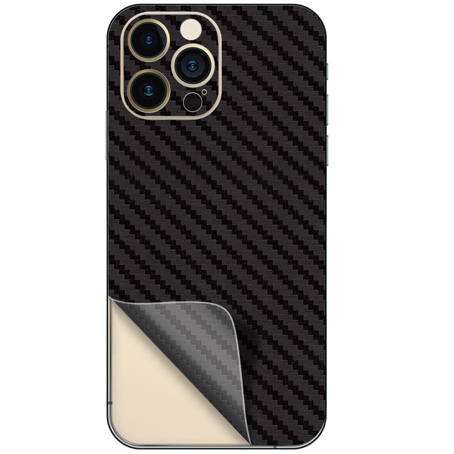 Пленка защитная гидрогелевая Krutoff для iPhone 13 Pro Max задняя сторона (карбон черный)