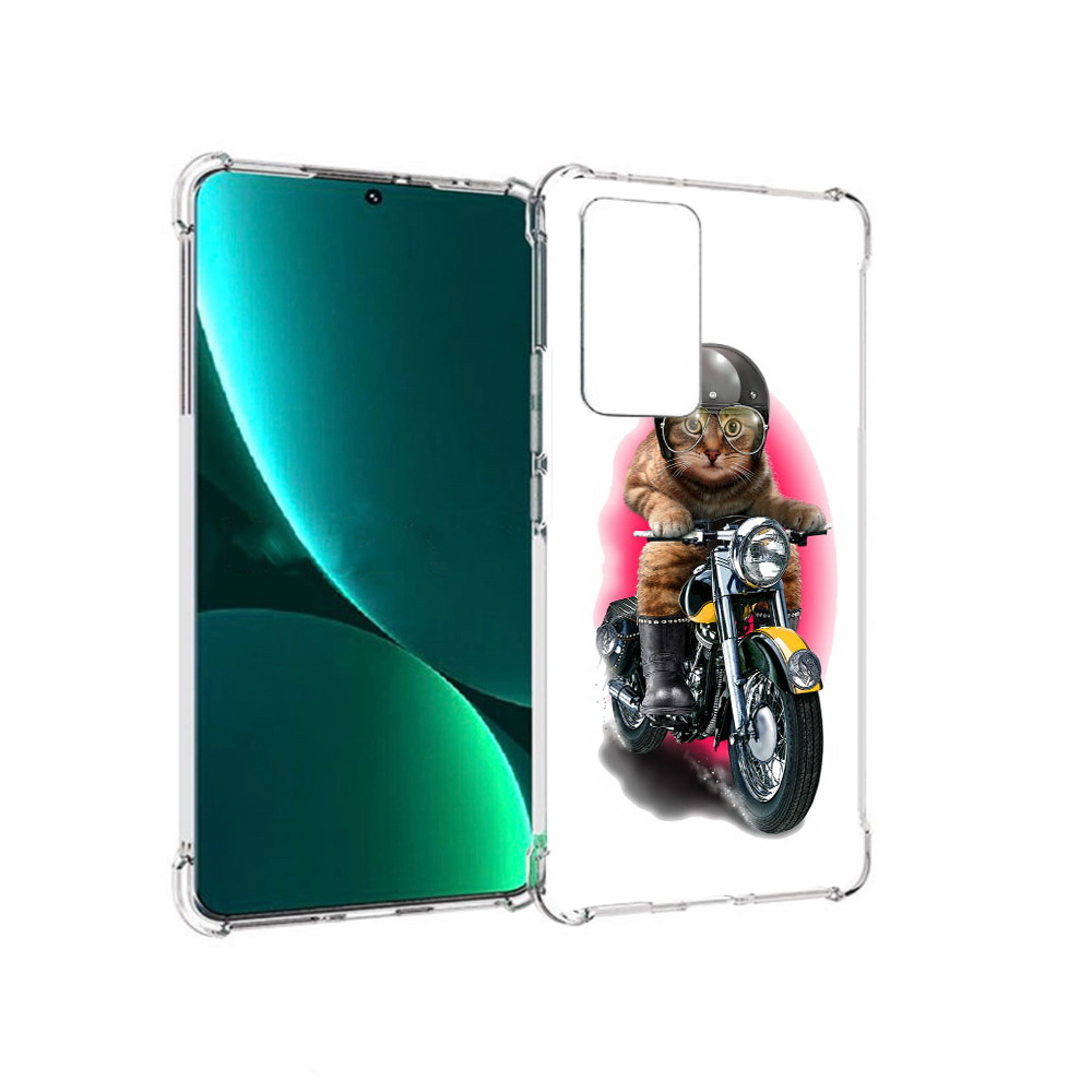 

Чехол MyPads Tocco для Xiaomi 12 Pro мото-кот (PT226953.293.485), Прозрачный, Tocco
