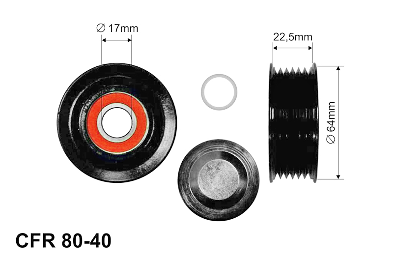 

Ролик CAFFARO 80-40 VAG A4/6/7/8, MB C(W202/203)