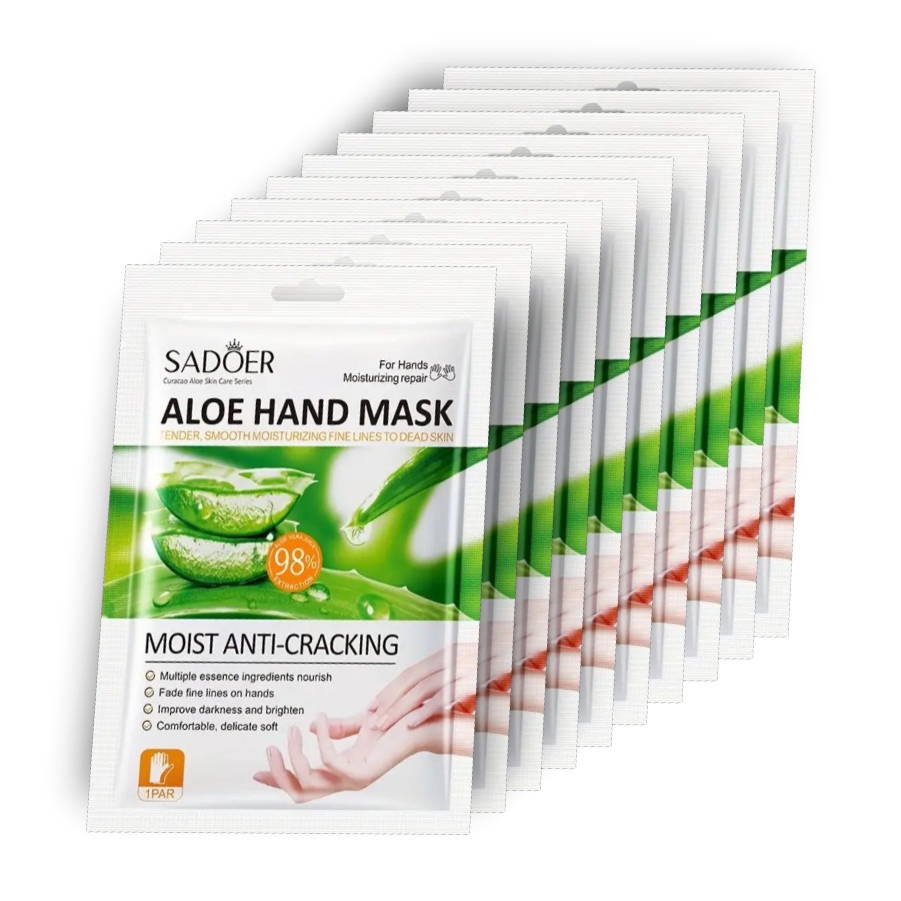 Тканевая маска для рук Sadoer Увлажняющая с экстрактом алоэ вера 35 г 10 шт steblanc тканевая маска сыворотка для лица увлажняющая с экстрактом зеленого чая 25
