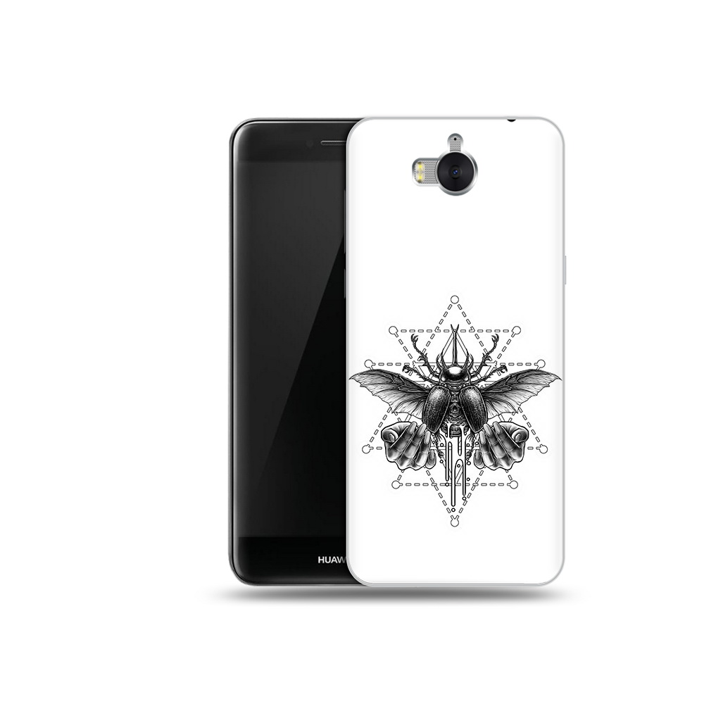 

Чехол MyPads Tocco для Huawei Y5 скарабей (PT91582.58.601), Прозрачный, Tocco