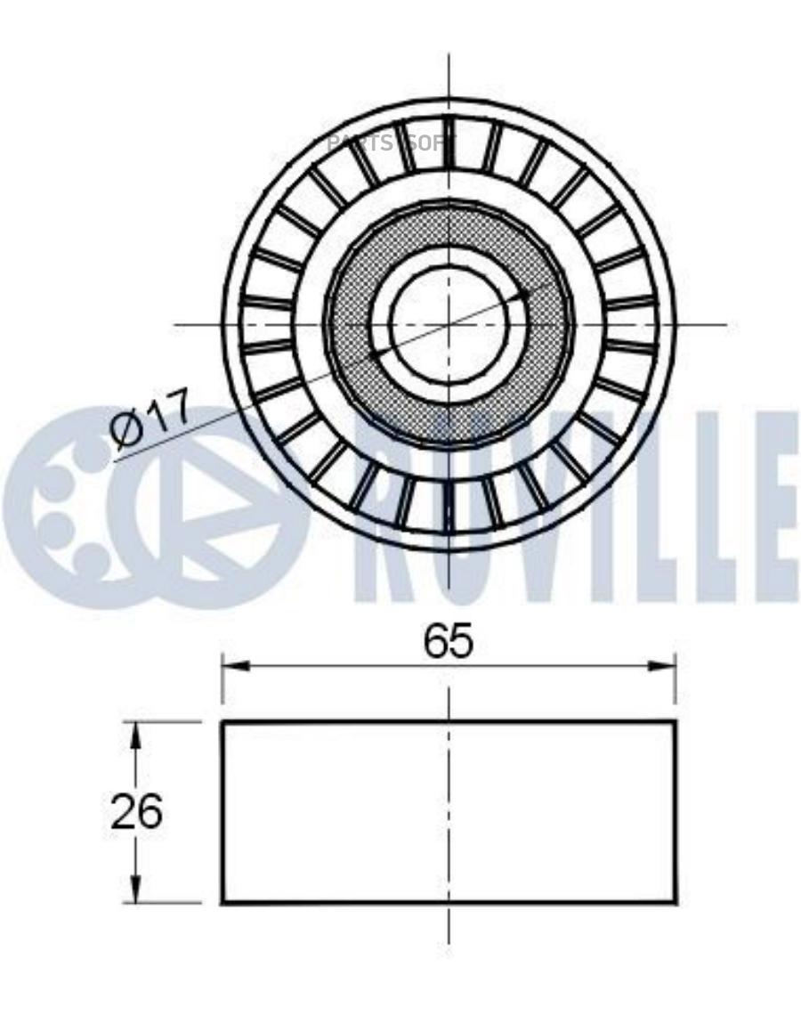 

Ролик Руч.Ремня Audi A4,A5,A6,A8,Q7/Vw Touareg 2.7,3.0Tdi 04= 1Шт Ruville 541620