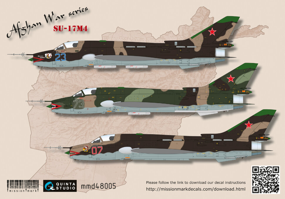 

Quinta Studio MMD48005 Декаль Су-17М4 (серия "Война в Афганистане") 1/48, Цветной