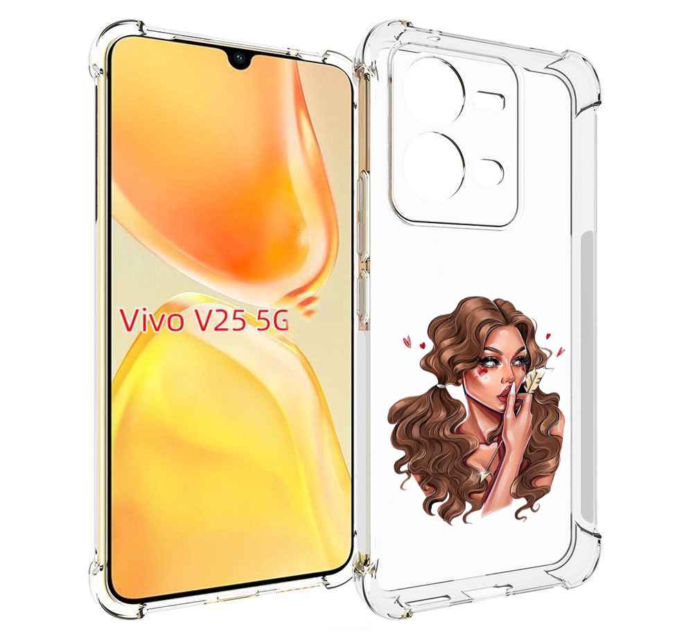 

Чехол MyPads девушка-со-стрелой женский для Vivo V25 5G / V25e, Прозрачный, Tocco