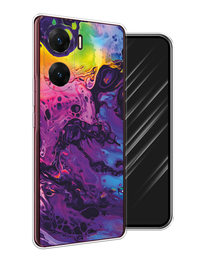 

Чехол Awog на Vivo V29e "ACID fluid", Бордовый, 269450-1