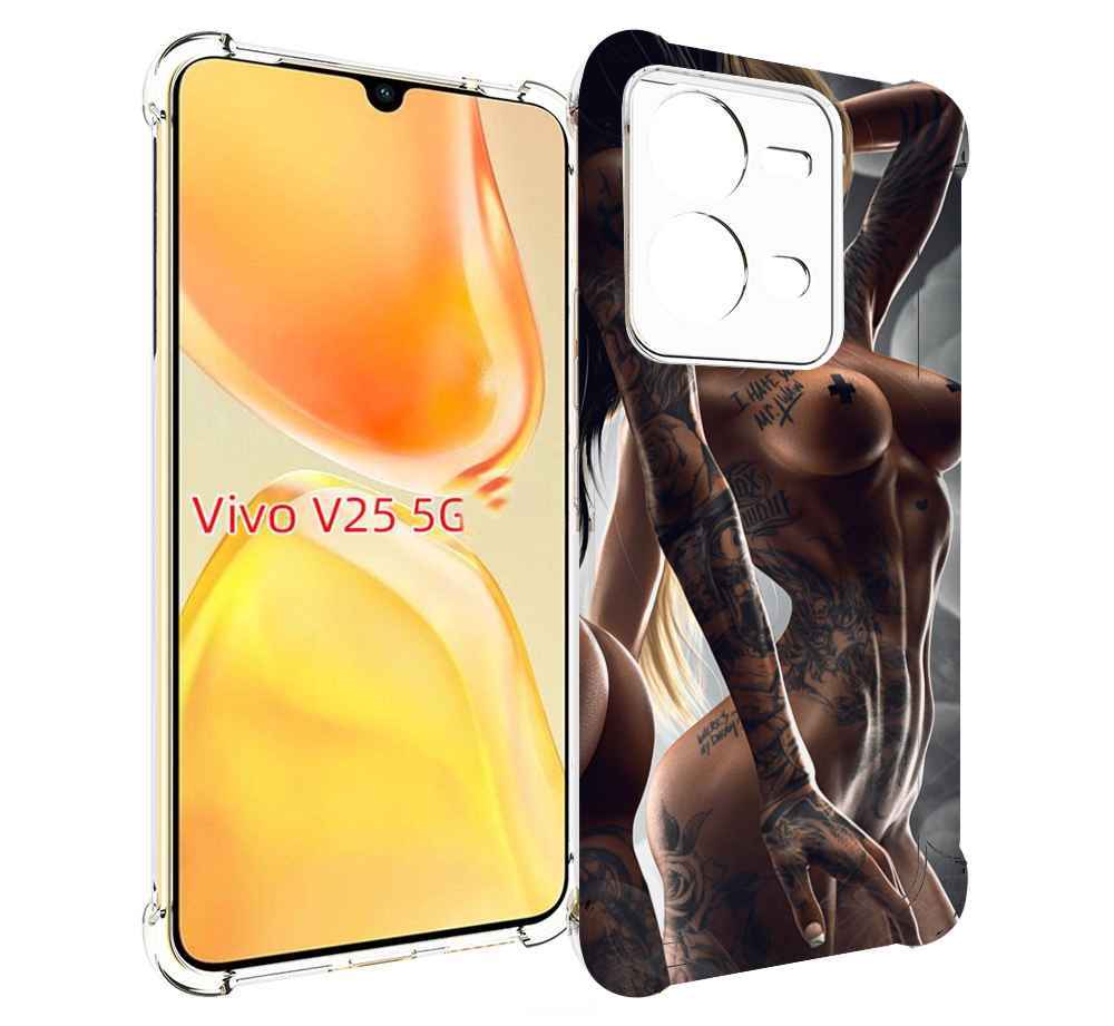

Чехол MyPads девушки-инь-и-янь-в-татуировках для Vivo V25 5G / V25e, Прозрачный, Tocco