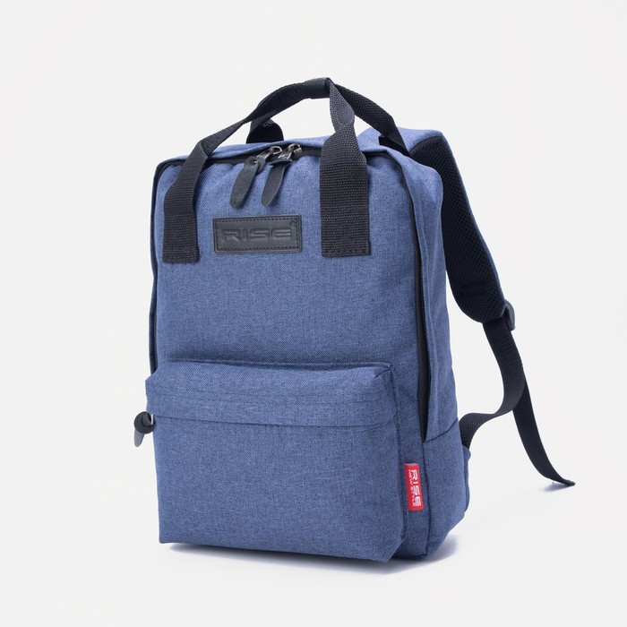 фото Рюкзак-сумка, отдел на молнии, наружный карман, цвет синий nobrand