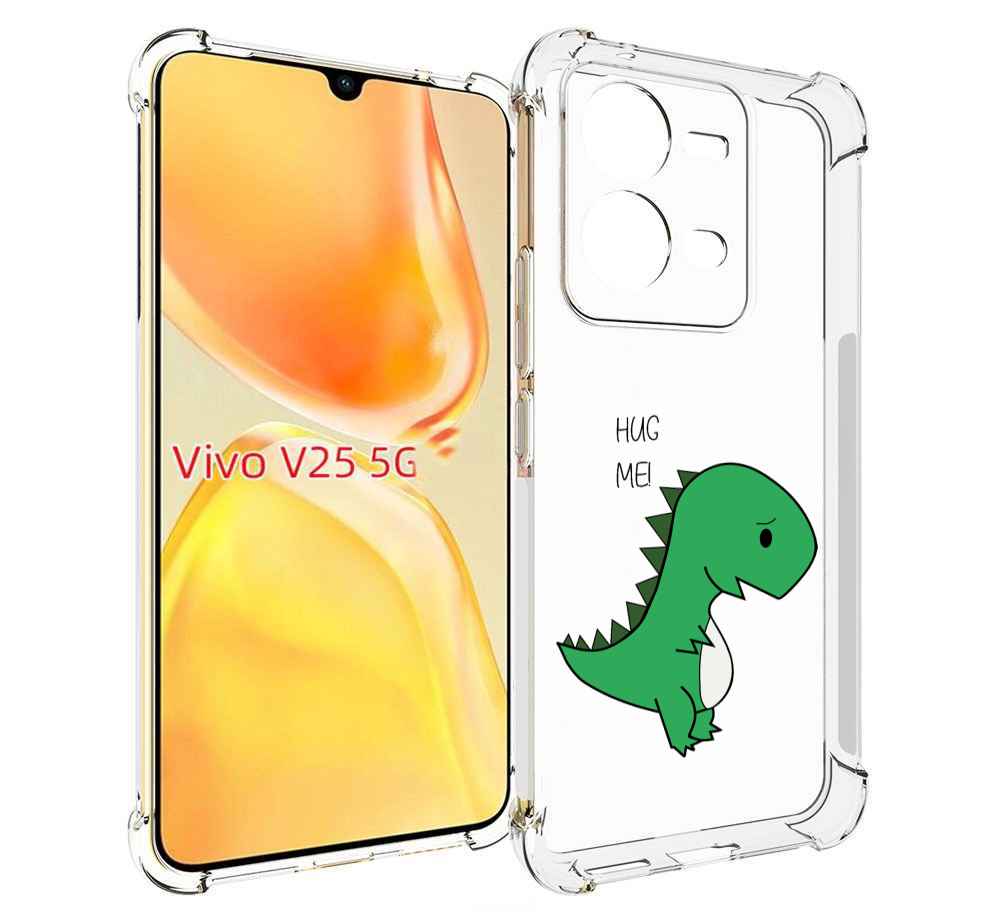 

Чехол MyPads динозаврик для Vivo V25 5G / V25e, Прозрачный, Tocco