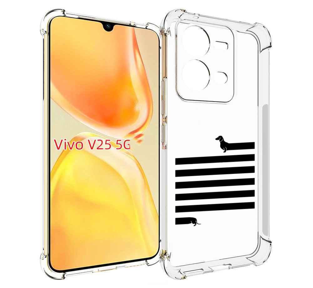

Чехол MyPads длинная-такса для Vivo V25 5G / V25e, Прозрачный, Tocco