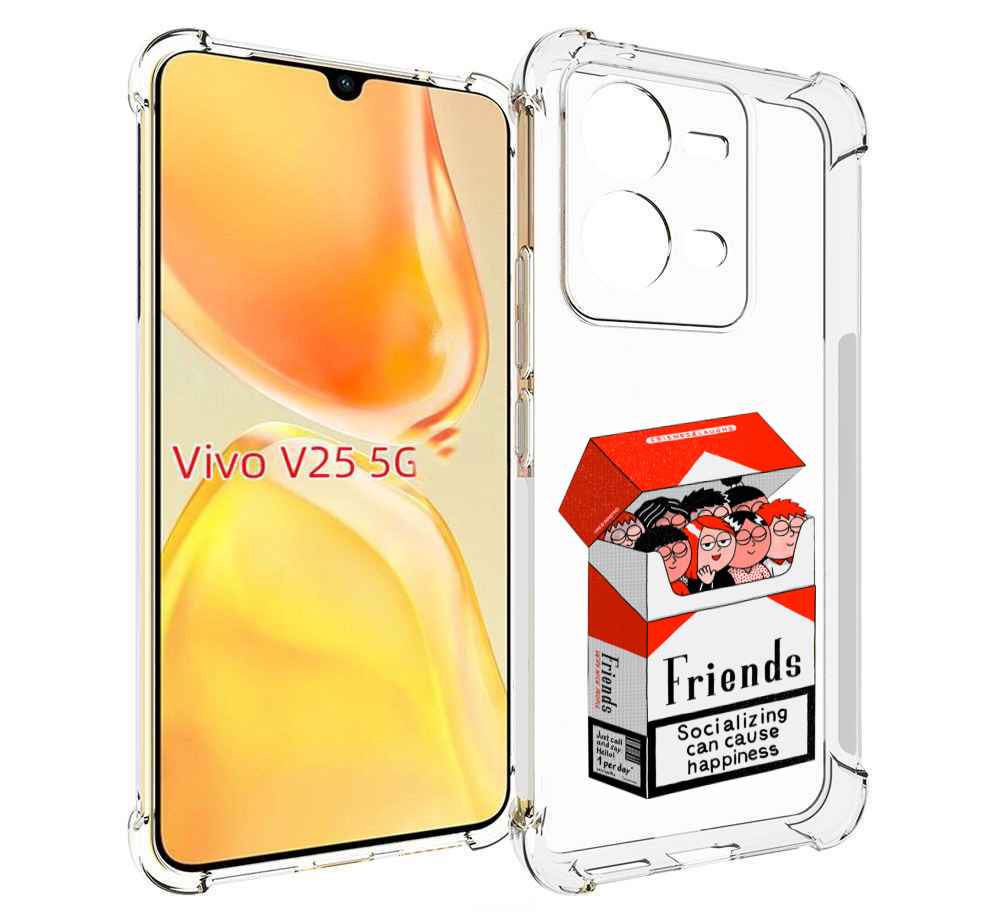

Чехол MyPads друзья для Vivo V25 5G / V25e, Прозрачный, Tocco