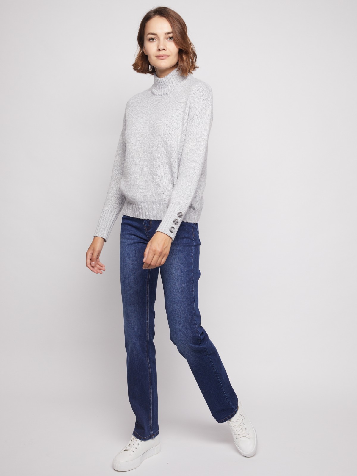 

Джемпер женский Zolla 021346143433 серый XS, 021346143433