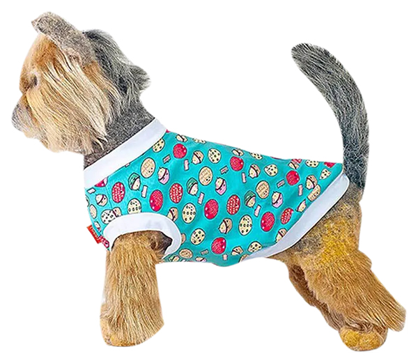 

Майка для собак Happy Puppy Маффин, унисекс, длина спины 28 см