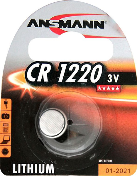 

Батарейкa ANSMANN CR1220 / 3В / 3V / в блистере 1 штука