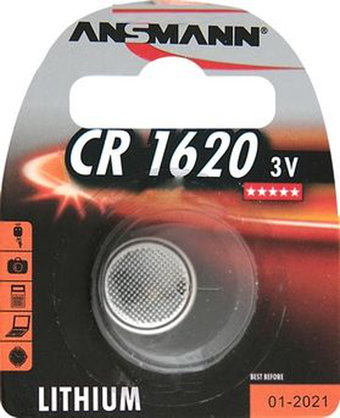 

Батарейкa ANSMANN CR1620 / 3В / 3V / в блистере 1 штука