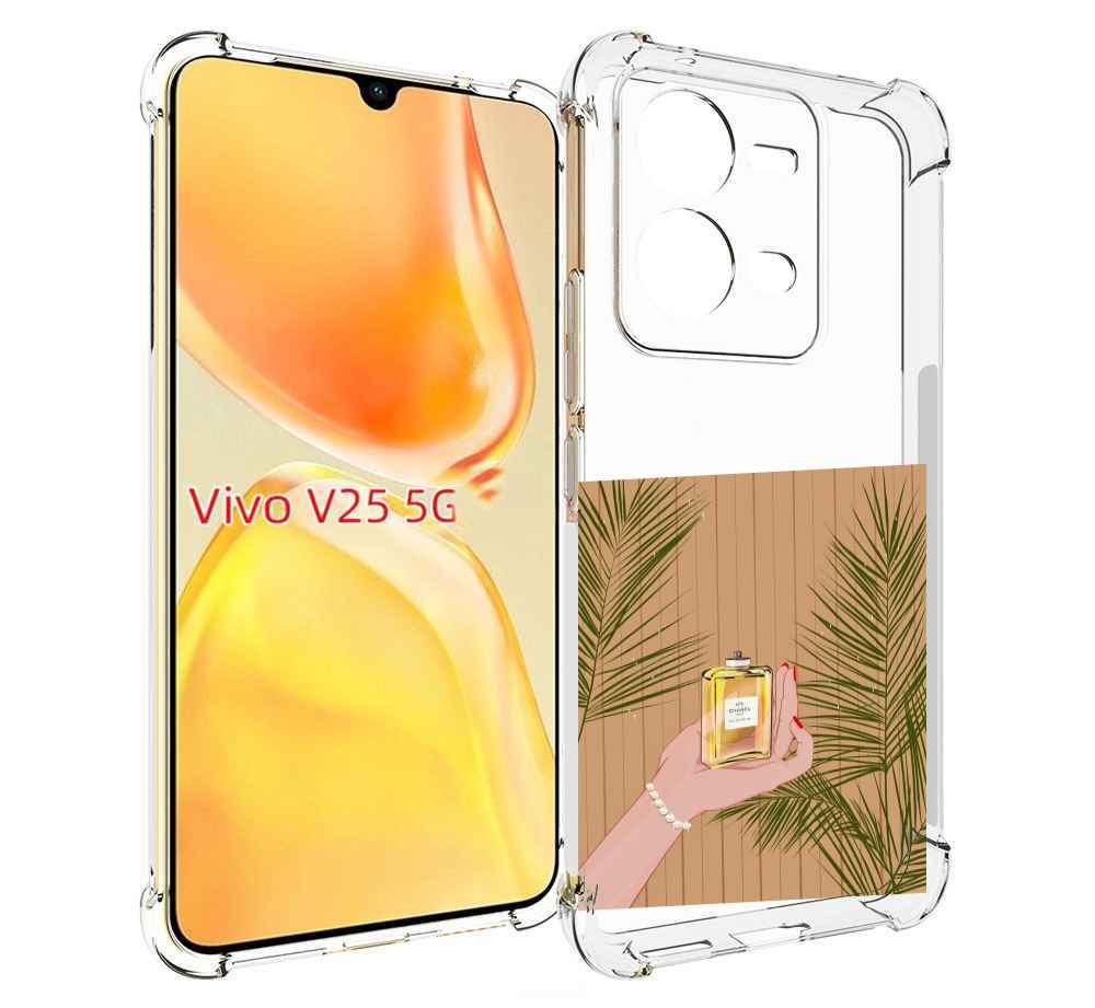 

Чехол MyPads запах-шанель-номер-5 для Vivo V25 5G / V25e, Прозрачный, Tocco