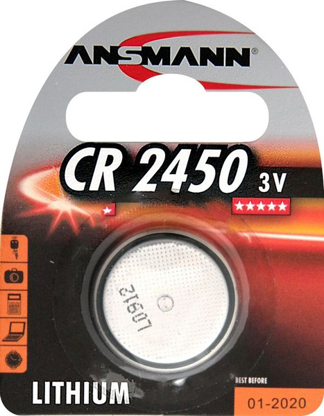 

Батарейкa ANSMANN CR2450 / 3В / 3V / в блистере 1 штука