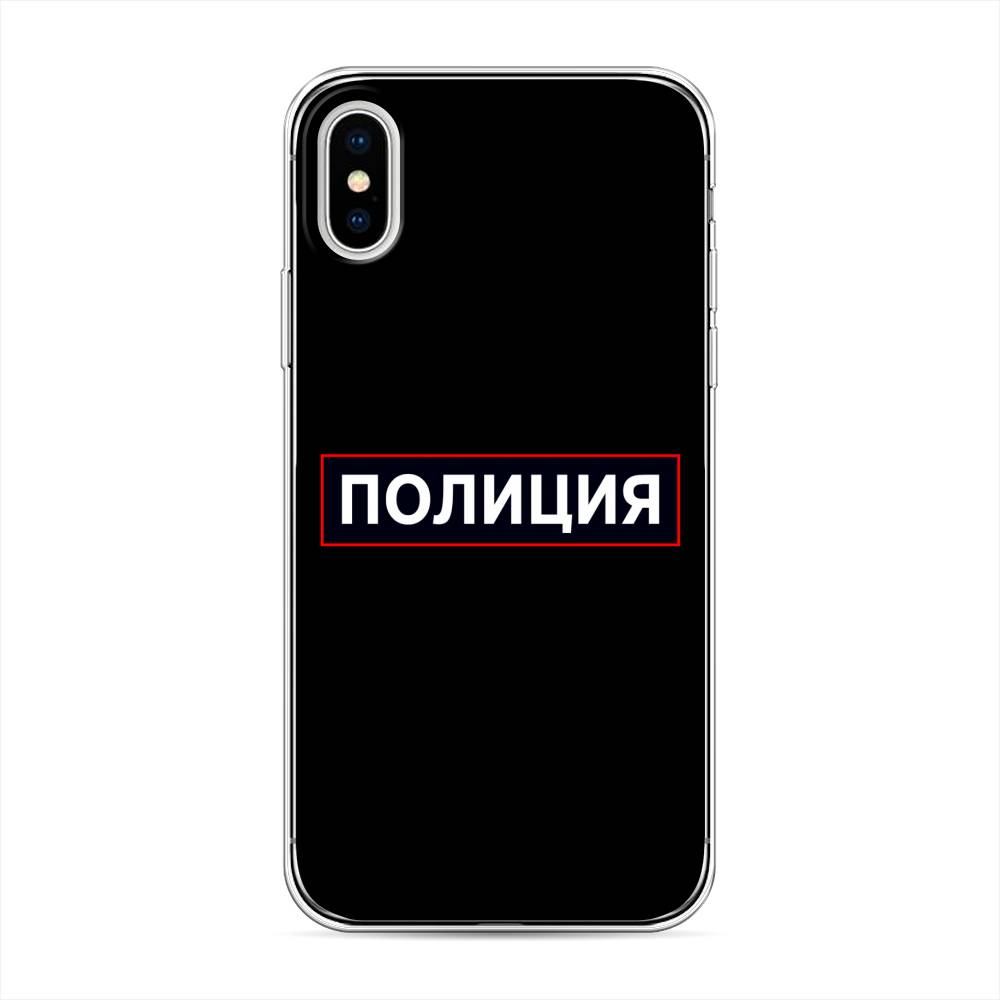 

Чехол Awog на Apple iPhone XS (10S) / Айфон XS (10S) "Police logo", Разноцветный, 11850-5