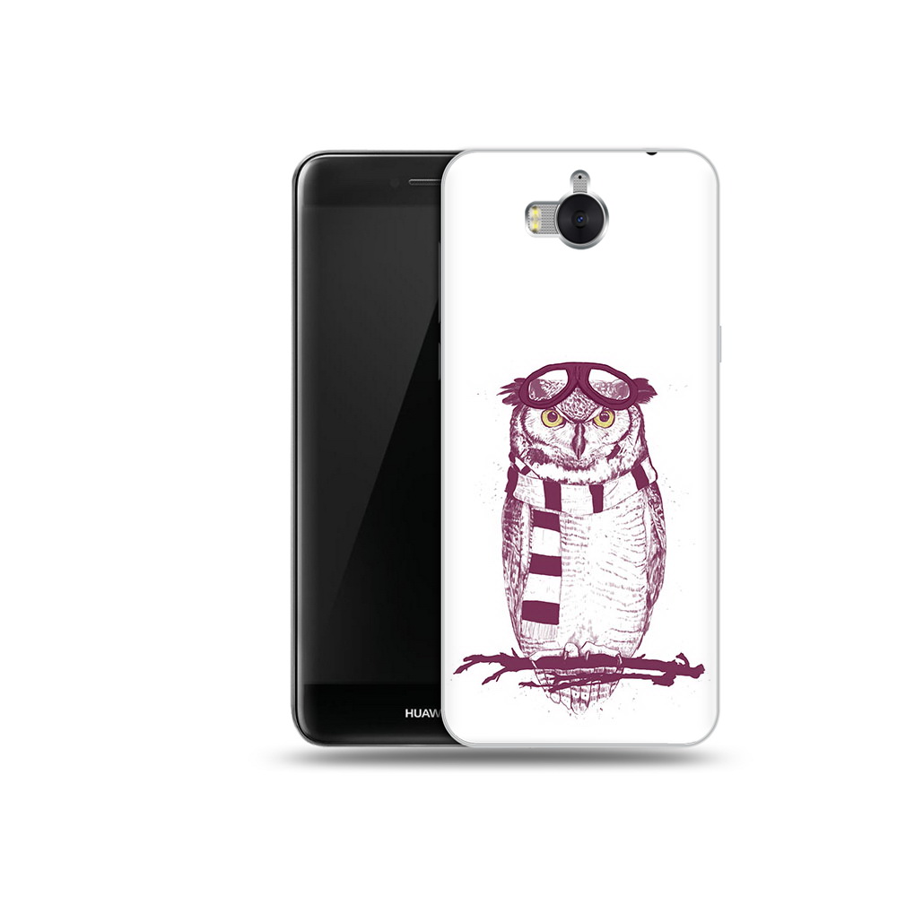 

Чехол MyPads Tocco для Huawei Y5 сова-летчик (PT91582.58.612), Прозрачный, Tocco