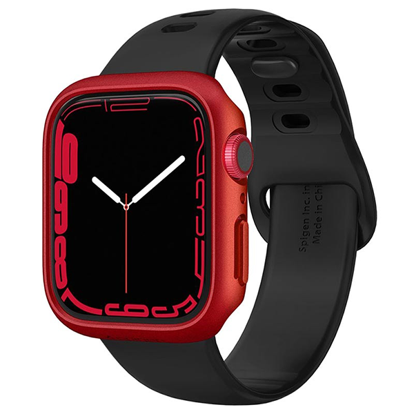 фото Чехол для корпуса spigen thin fit для apple watch 7 45 мм acs04177 красный