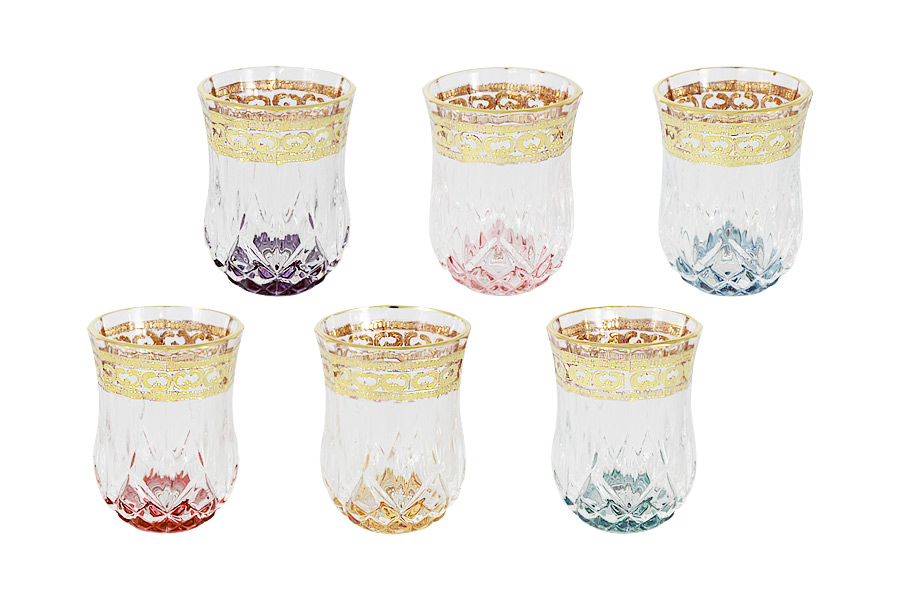 Стопки для водки Same Цветная Флоренция стекло 6шт 50мл SM3921/678