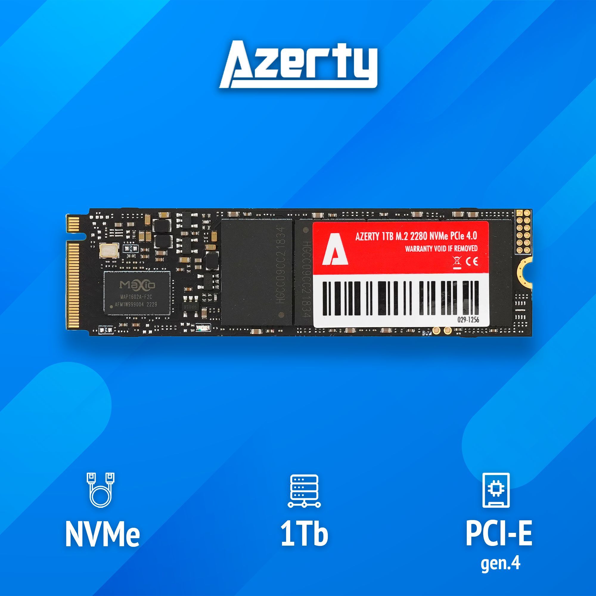 SSD накопитель Azerty Azerty M.2 2280 NVMe NV950 1TB M.2 2280 1 ТБ (029-1256)