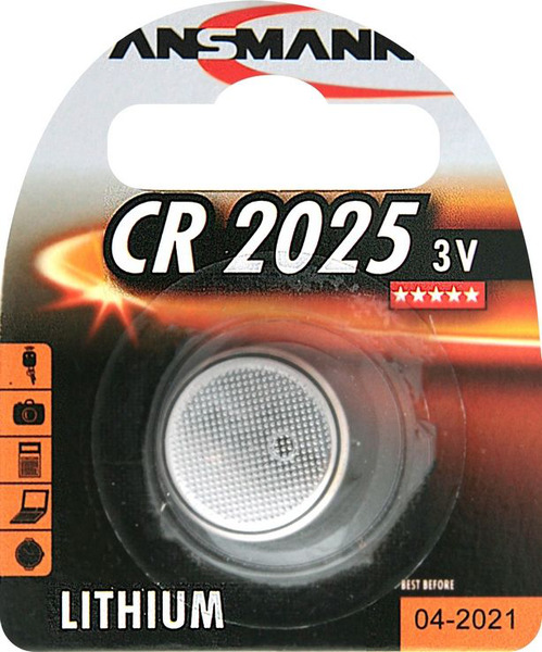 

Батарейкa ANSMANN CR2025 / 3В / 3V / в блистере 1 штука