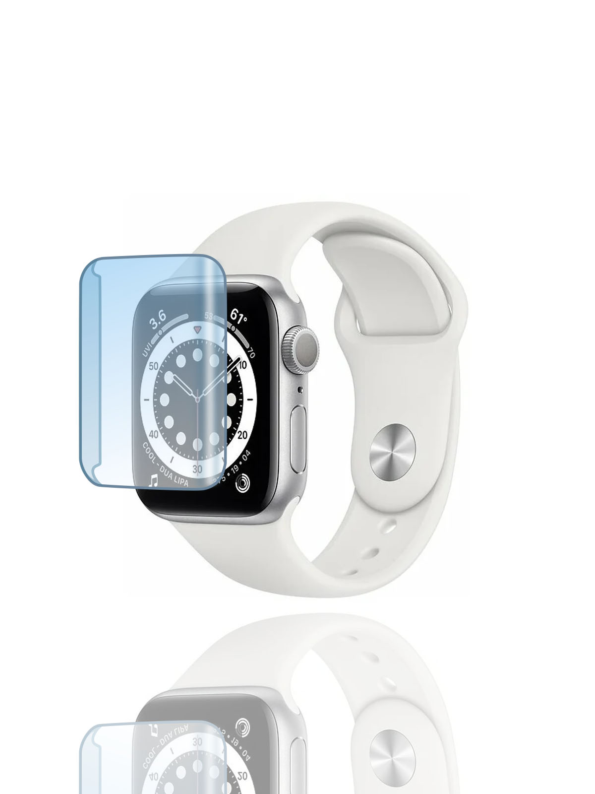 Защитная TPU пленка LuxCase на Apple Watch Series 4 / 6 / SE 44 mm, Глянцевая, 89197