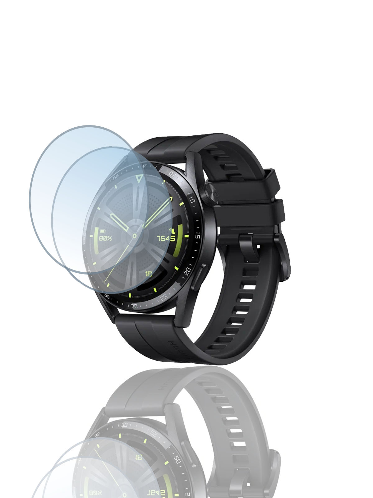 Глянцевая гидрогелевая пленка LuxCase для Huawei Watch GT 3 46 мм, 2 шт., 90445