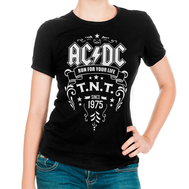 

Футболка женская Dream Shirts AC/DC Женская 10007771 черная L, AC/DC Женская 10007771