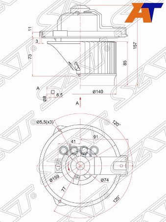 

SAT ST-79310-SAA-003 Мотор отопителя салона HONDA FIT/JAZZ/CITY 01- 1шт