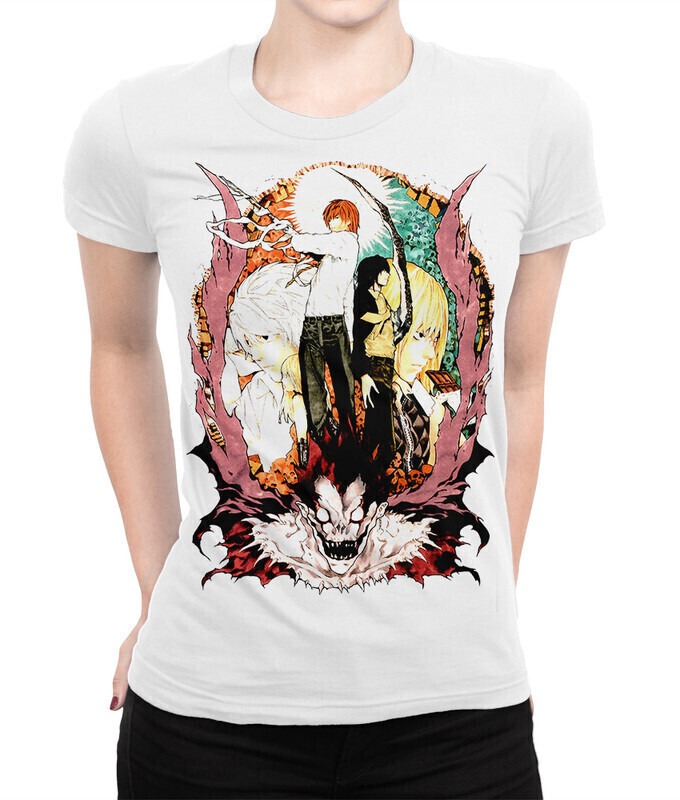 

Футболка женская Dream Shirts Death Note Женская 10007791 белая S, Death Note Женская 10007791