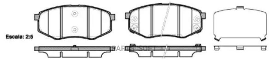 

Колодки дисковые п. Hyundai Tucson ix35 2.0 2.4 2.0CRDi 10> 1шт REMSA 1426 02 [581012SA00]