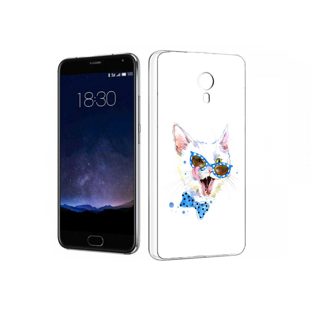 

Чехол MyPads Tocco для Meizu Pro 5 белый кот (PT18126.86.229), Прозрачный, Tocco