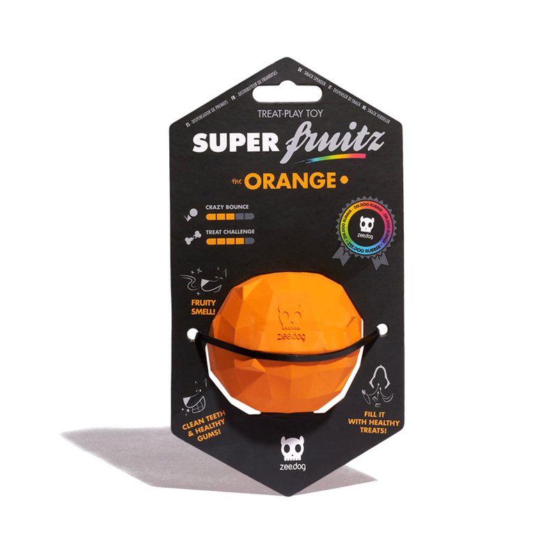 

Игрушка для собак Zee.Dog SUPER ORANGE развивающая, оранжевый, резина, 8 см, Игрушка SUPER ORANGE