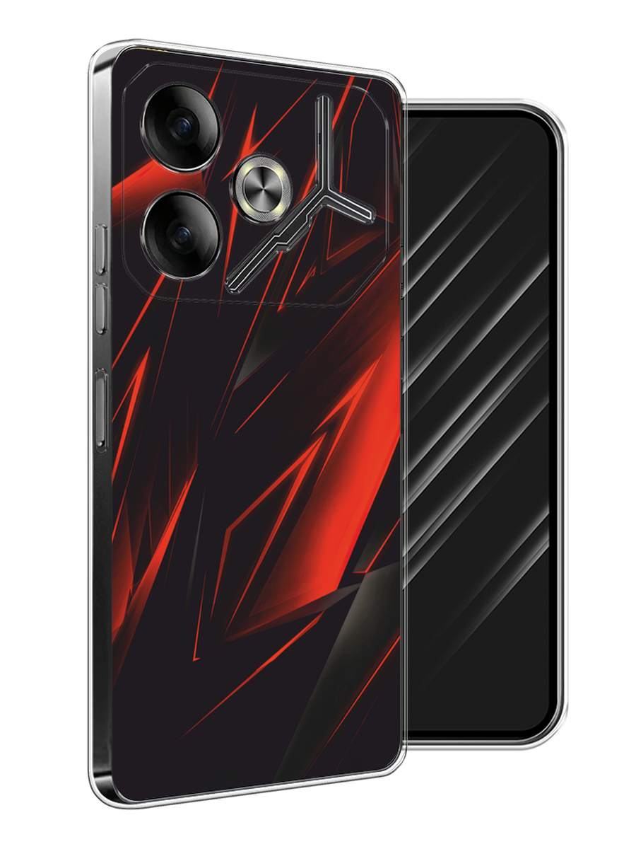 

Чехол Awog на Tecno Pova 6 "Игровой фон", Бордовый;красный;черный, 305350-1