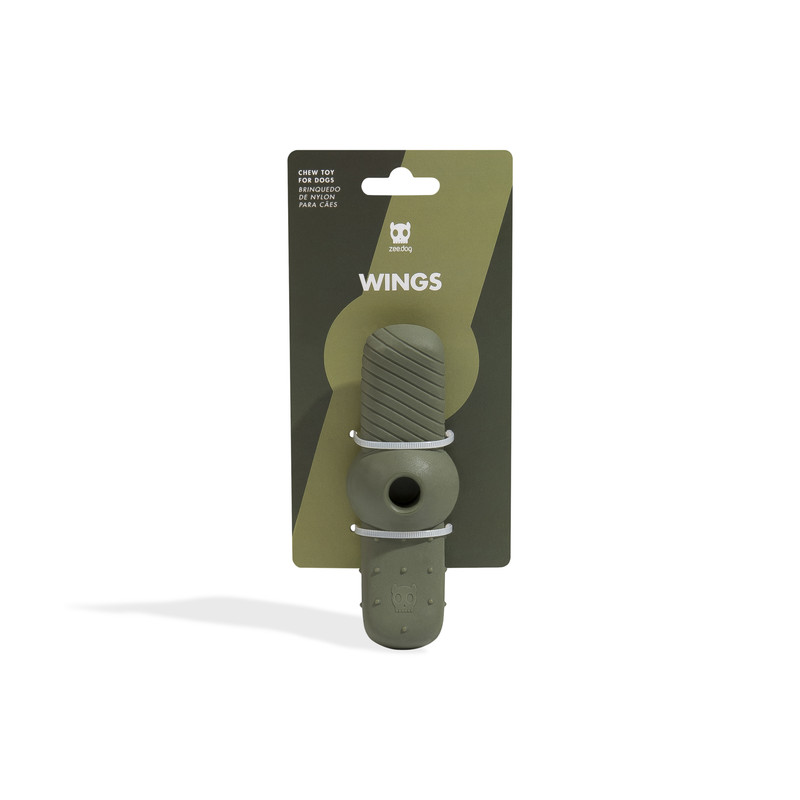 

Игрушка для собак Zee.Dog WINGS жевательная с ароматом бекона, зеленый, нейлон, 15 см, Игрушка WINGS