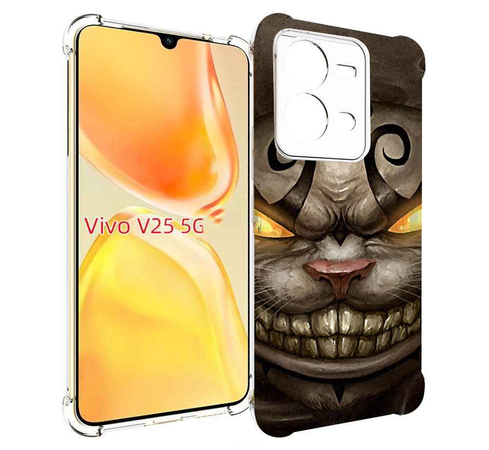 

Чехол MyPads злой котик с желтыми глазами для Vivo V25 5G / V25e, Прозрачный, Tocco
