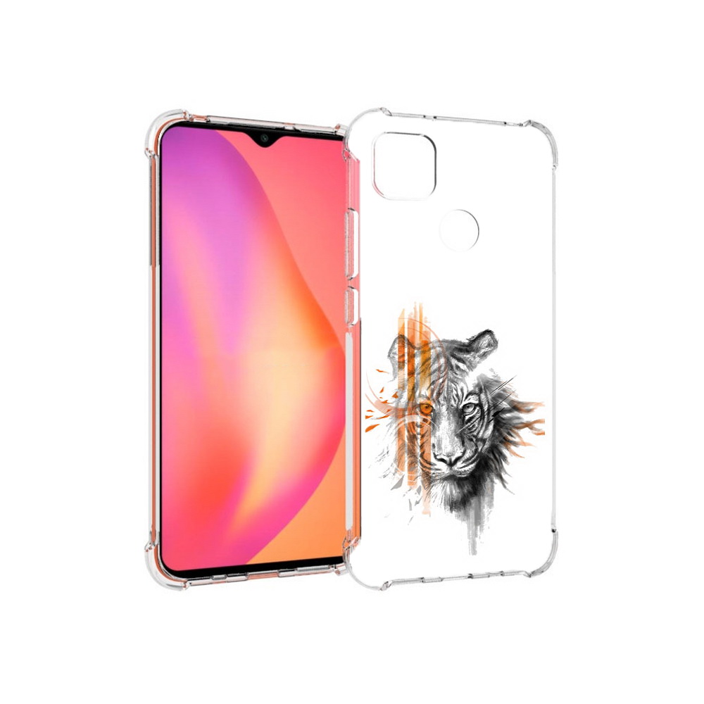 

Чехол MyPads Tocco для Xiaomi Redmi 9C огненный тигр (PT152115.265.526), Прозрачный, Tocco