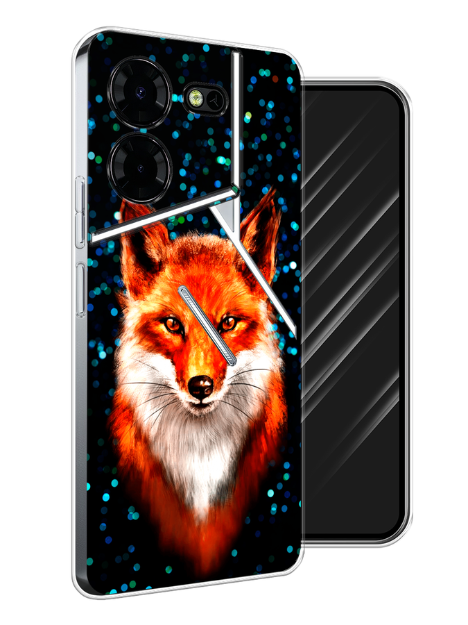 

Чехол Awog на Tecno Pova 5 Pro 5G "Волшебная лиса", Оранжевый;черный;белый, 304550-1