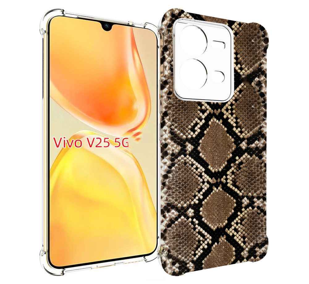 

Чехол MyPads змеиная кожа для Vivo V25 5G / V25e, Прозрачный, Tocco