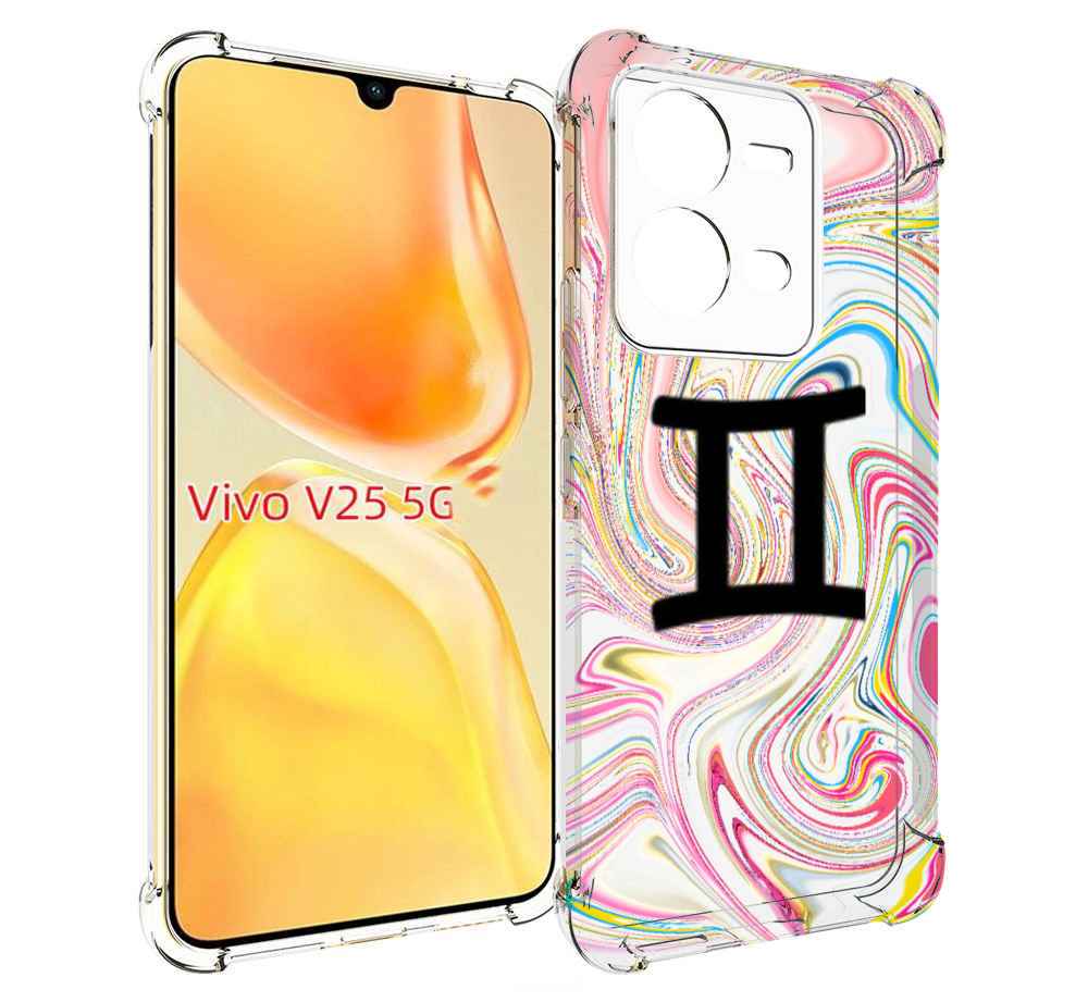 

Чехол MyPads знак зодиака близнецы 2 для Vivo V25 5G / V25e, Прозрачный, Tocco