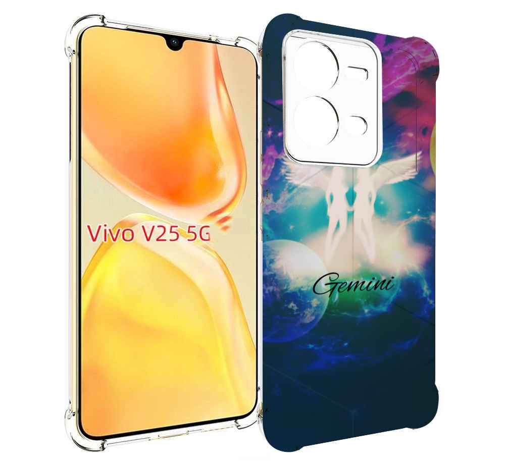 

Чехол MyPads знак зодиака близнецы 3 для Vivo V25 5G / V25e, Прозрачный, Tocco
