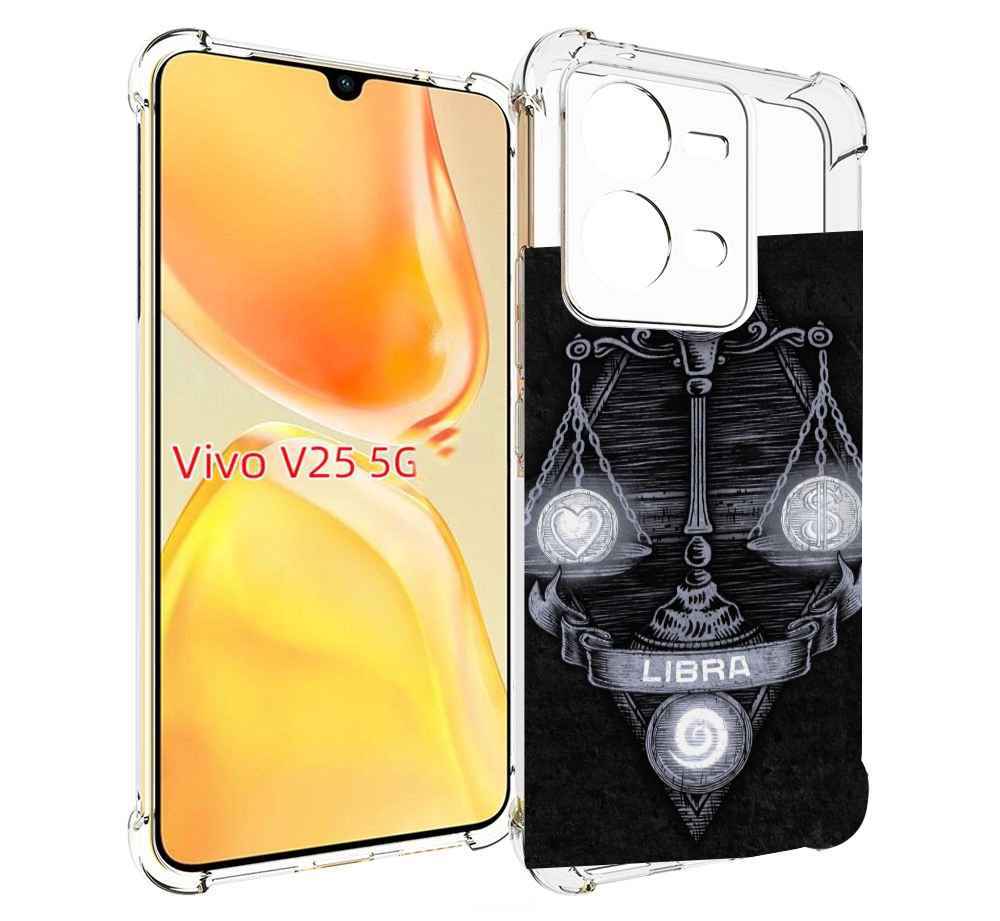 

Чехол MyPads знак зодиака весы 2 для Vivo V25 5G / V25e, Прозрачный, Tocco