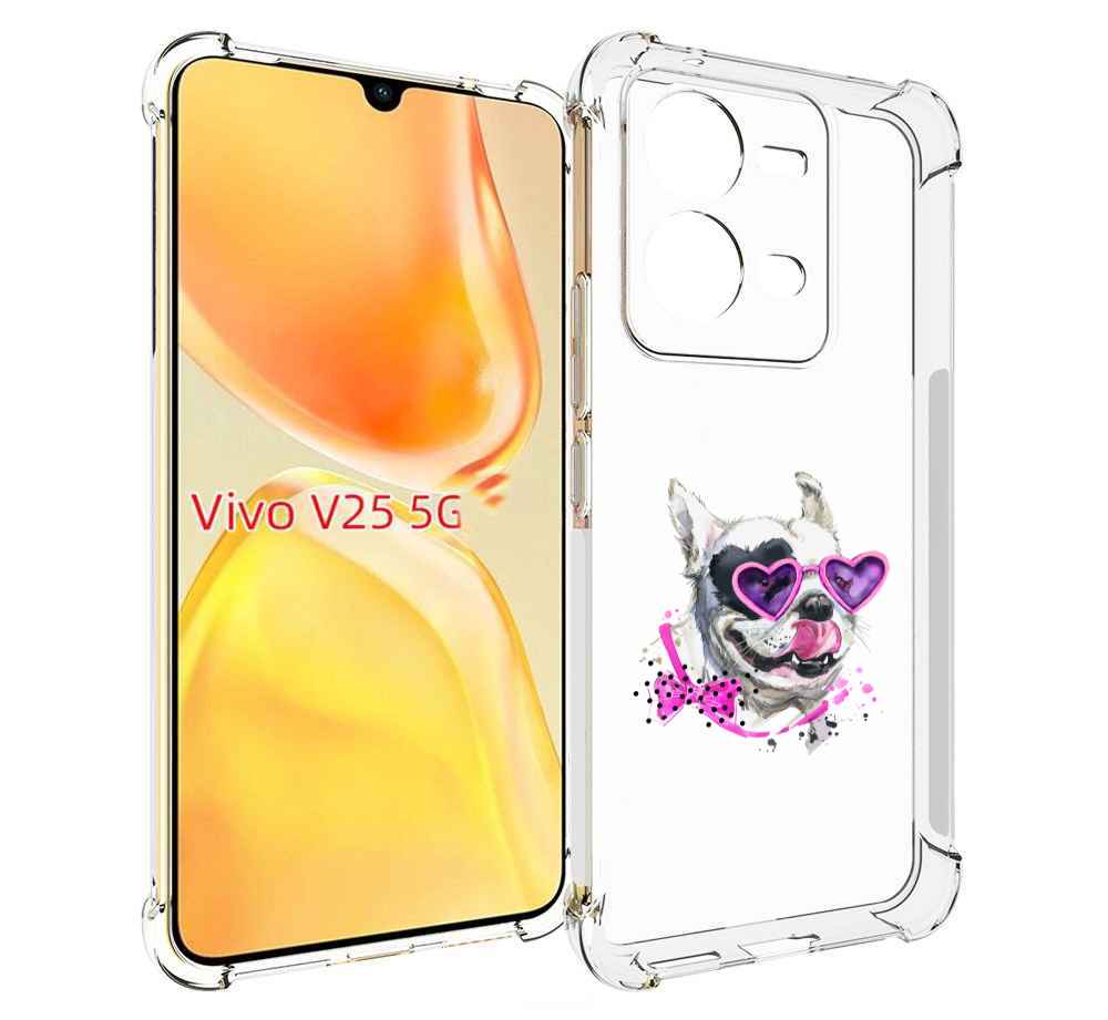 

Чехол MyPads акварельный пёс для Vivo V25 5G / V25e, Прозрачный, Tocco
