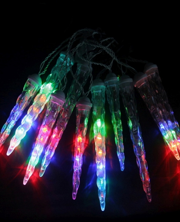 

Световая гирлянда новогодняя Сосульки 14405 2,4 м разноцветный, Сосульки