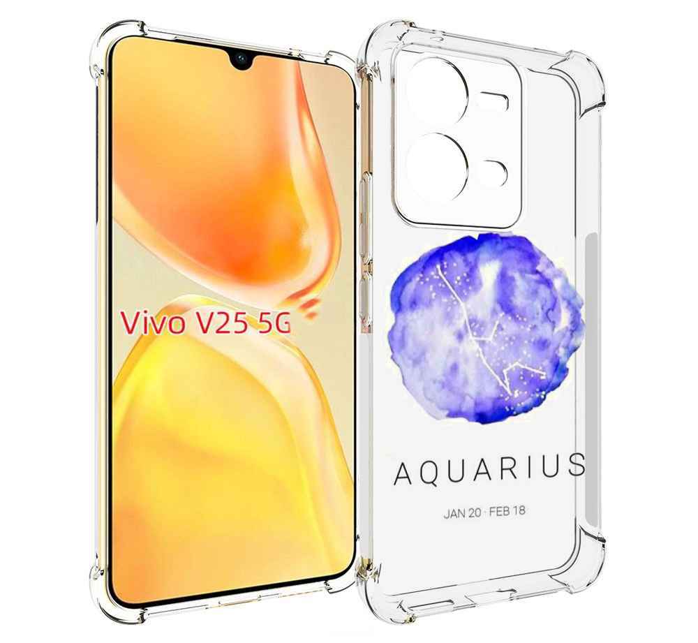 

Чехол MyPads знак зодиака водолеи 5 для Vivo V25 5G / V25e, Прозрачный, Tocco