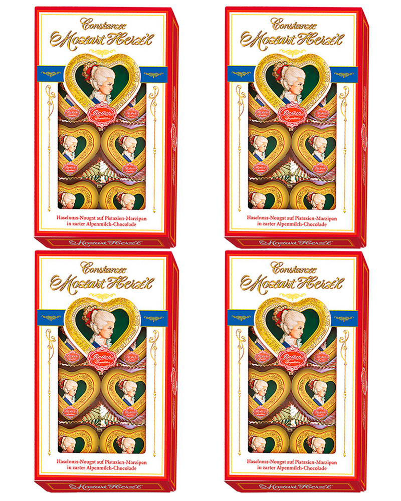 Шоколадные конфеты Reber сердечки, 80гр - 4 шт