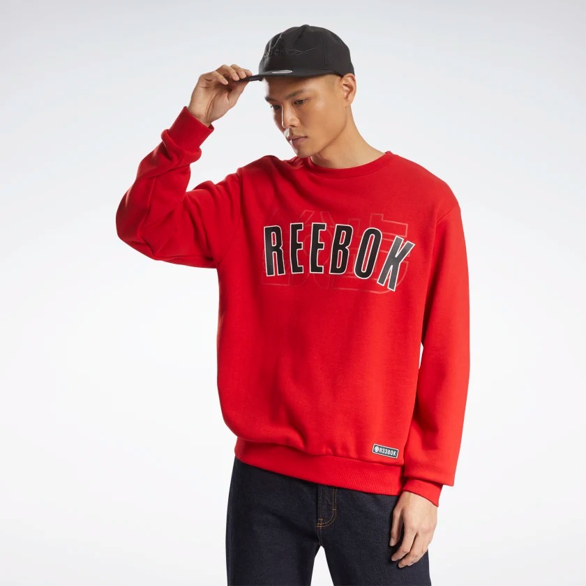 

Свитшот мужской Reebok HE7130 красный XS, HE7130