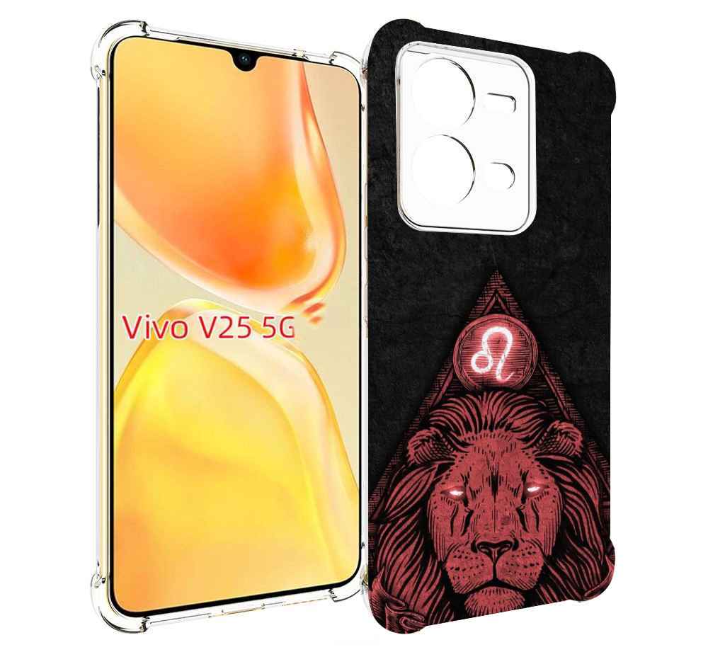 

Чехол MyPads знак зодиака лев 4 для Vivo V25 5G / V25e, Прозрачный, Tocco