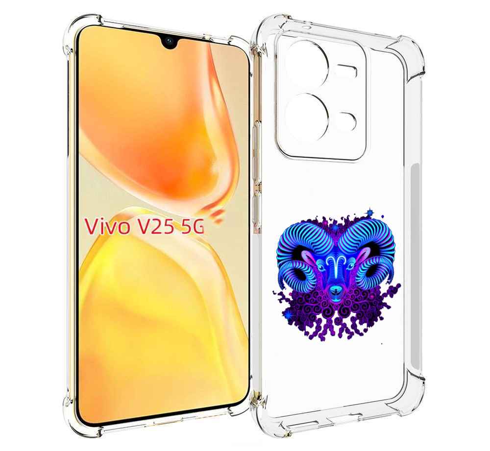 

Чехол MyPads знак зодиака овен 2 для Vivo V25 5G / V25e, Прозрачный, Tocco